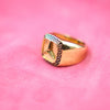 TriStar Elite Geometric Gold Signet Ring