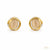 Golden Aura Stone Stud Earrings