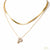 Layered Herringbone & 'P' Necklace