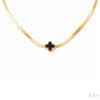 Black Clover Herringbone Necklace