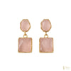 Blush Pink Stone Drop Earrings