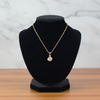 Golden Bloom Solitaire Pendant Necklace