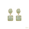 Mint Green Stone Drop Earrings