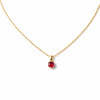 Classic Ruby Solitaire Pendant Necklace