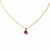 Classic Ruby Solitaire Pendant Necklace