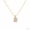 Gold 'R' Initial Necklace