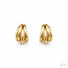 Sculpted Gold Ridge Earrings
