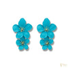 Turquoise Bloom Floral Earrings