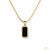 Gold Onyx Tag Necklace