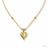 22k Gold Plated Heart Puffed Pendant