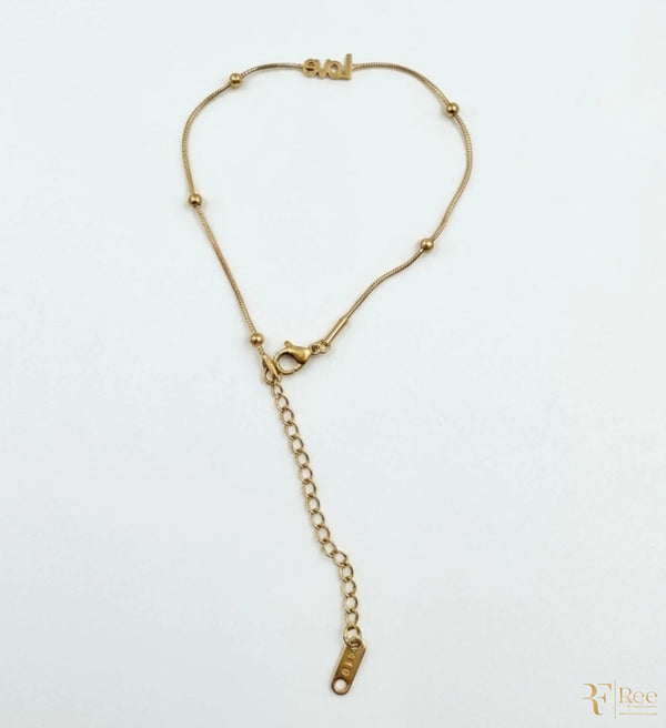 Minimalist Gold Bead Chain Bracelet