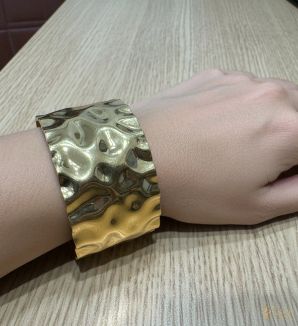 Gold Wave Statement Cuff