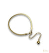Gold Snake Chain Heart Charm Bracelet