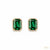 Emerald Glow Stud Earrings