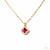 Ruby Clover Pendant Necklace