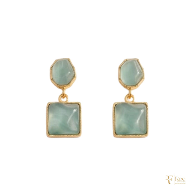 Classic Pastel Stone Drop Earrings