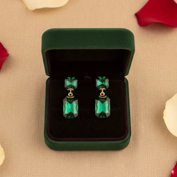 Emerald Luxe Drop Earrings
