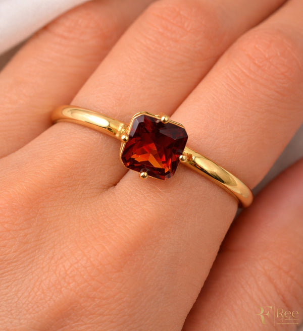 Ruby Square Adjustable Ring