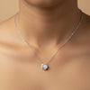 Minimal Pearl Bezel Pendant Necklace
