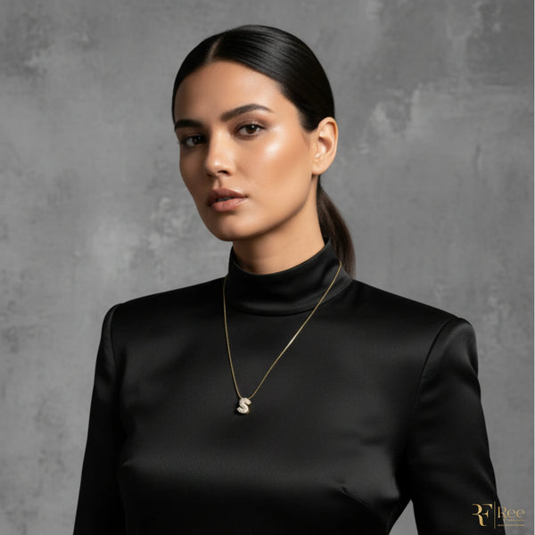 Gold 'S' Initial Necklace