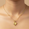 22k Gold Plated Heart Puffed Pendant