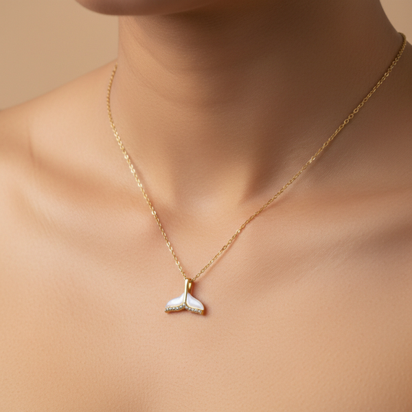 Golden Pearl Bloom Pendant