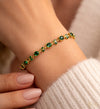 Emerald Glow Tulip Bracelet