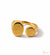 Dual Disc Gold Open Ring