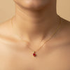 Classic Ruby Solitaire Pendant Necklace