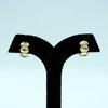 Triple Gleam Gold Stud Earrings