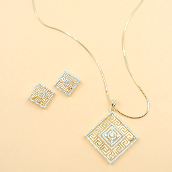 Rajasi Ruby Heritage Pendant Set