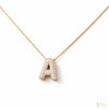 Gold 'A' Initial Necklace