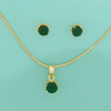 Emerald Grace Solitaire Pendant Set