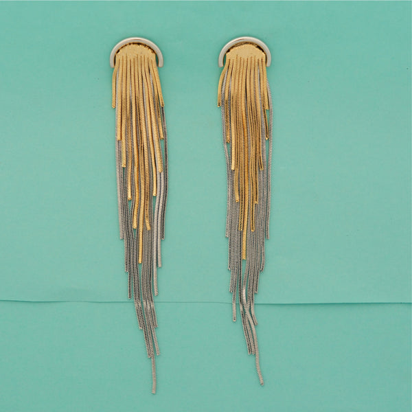 Golden Veil Fringe Earrings