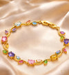 Multicolor Gemstone Tulip Bracelet