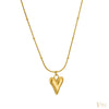 22k Gold Plated Heart Puffed Pendant