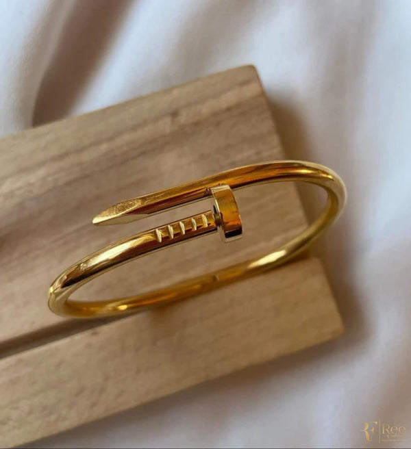 Classic Gold Nail Bracelet