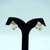 Golden Ripple Square Stud Earrings