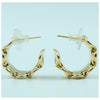 Triple Gleam Gold Stud Earrings