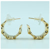 Triple Gleam Gold Stud Earrings