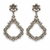 Silver Bloom Diamond Drop Earrings