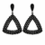 Midnight Noir Beaded Drop Earrings