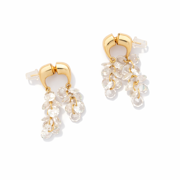 Crystal Dewdrop Hoops
