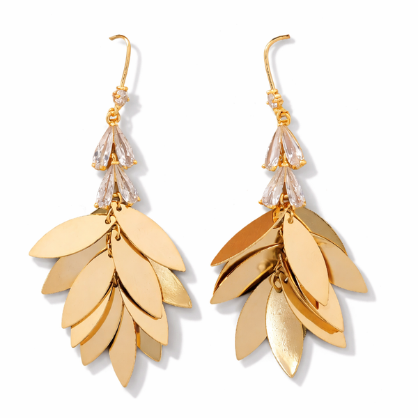 Golden Leaf Cascade Earrings