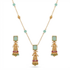 Emerald Jhumka Drop Pendant