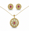 Emerald Rajwada Heritage Pendant Set