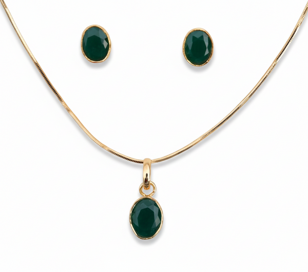 Emerald Grace Pendant Set