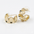 Triple Gleam Gold Stud Earrings