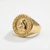 Majestic Stallion Greek Emblem Gold Ring