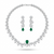 Regal Emerald Blossom Necklace Set